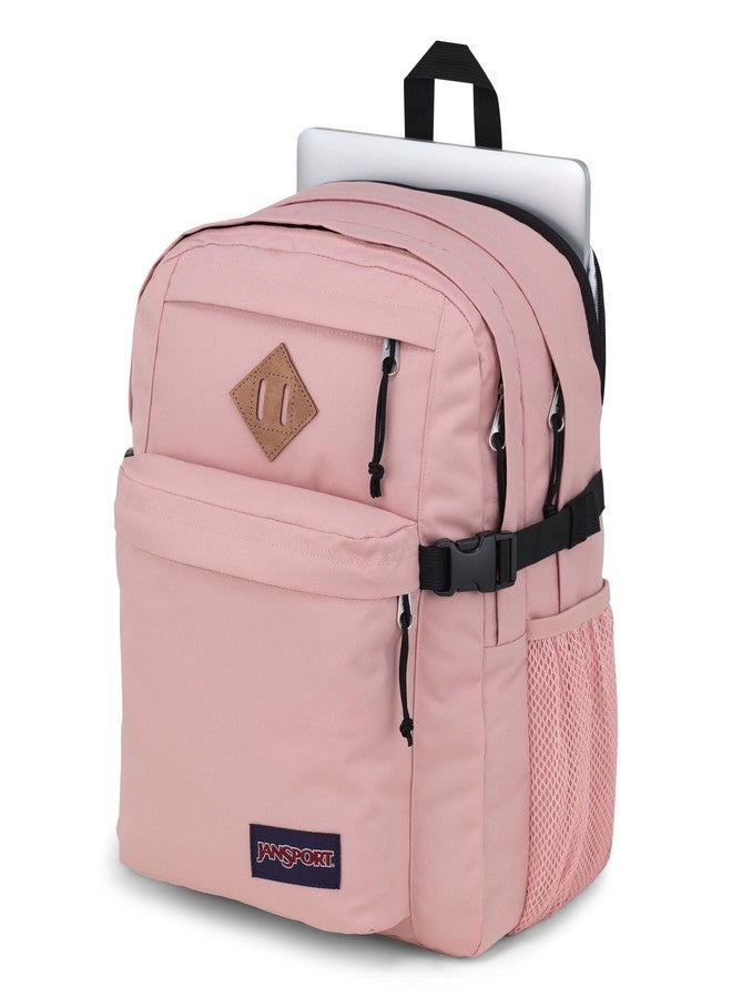 جان سبورت حقيبة ظهر JanSport Main Campus للكمبيوتر المحمول مقاس 15 بوصة - حقيبة ظهر يومية مناسبة لجميع المناسبات، لون وردي ضبابي - Image 5
