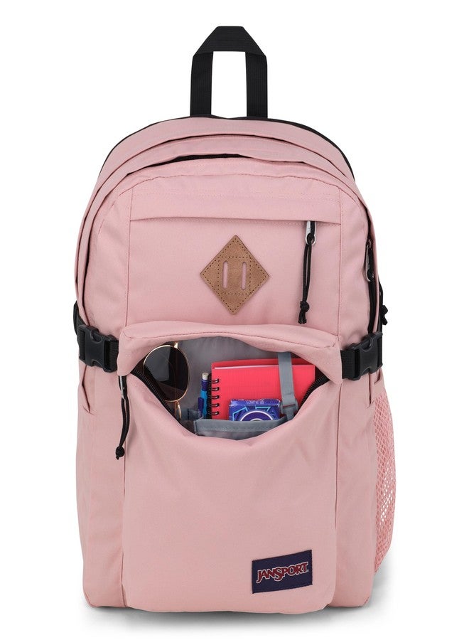 جان سبورت حقيبة ظهر JanSport Main Campus للكمبيوتر المحمول مقاس 15 بوصة - حقيبة ظهر يومية مناسبة لجميع المناسبات، لون وردي ضبابي - Image 4