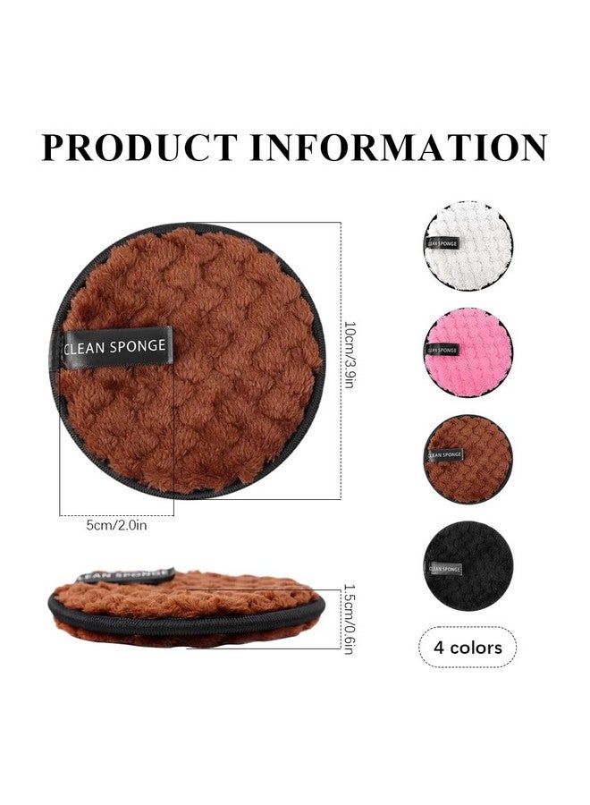 MAYCREATE® 4Pcs Makeup Remover Cleansing Pads, Reusable Cotton Pads for Makeup Removal Wipes, Soft Double-Side & Easily Remove Stubborn Face or Eye Makeup, Suitable for All Skin Type - Image 2