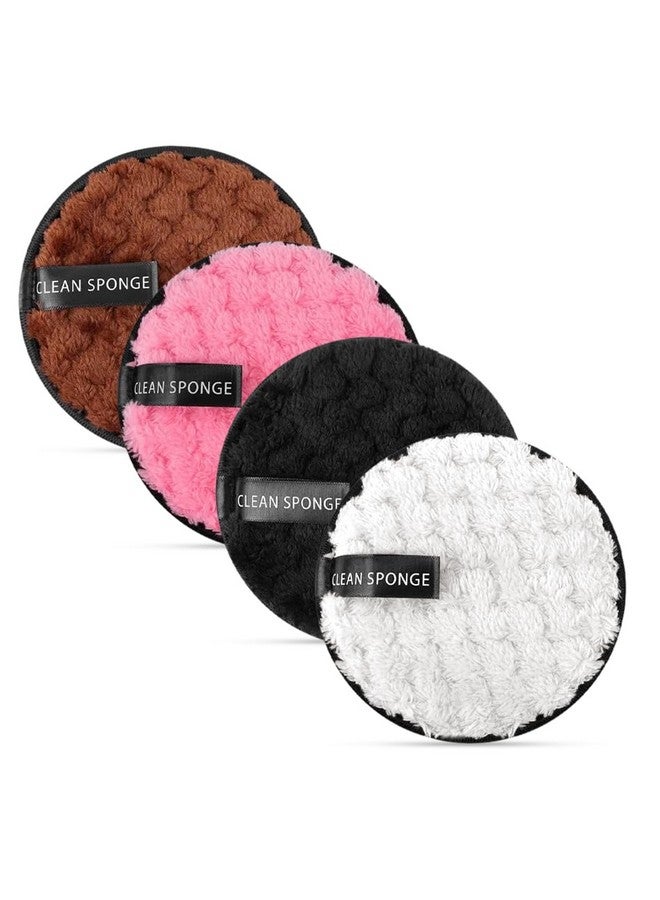 MAYCREATE® 4Pcs Makeup Remover Cleansing Pads, Reusable Cotton Pads for Makeup Removal Wipes, Soft Double-Side & Easily Remove Stubborn Face or Eye Makeup, Suitable for All Skin Type - Image 1