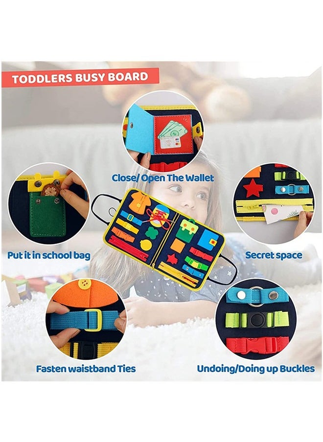 Beauenty Montessori Busy Board Toys for Toddlers Develop Basic Skills  - Image 5