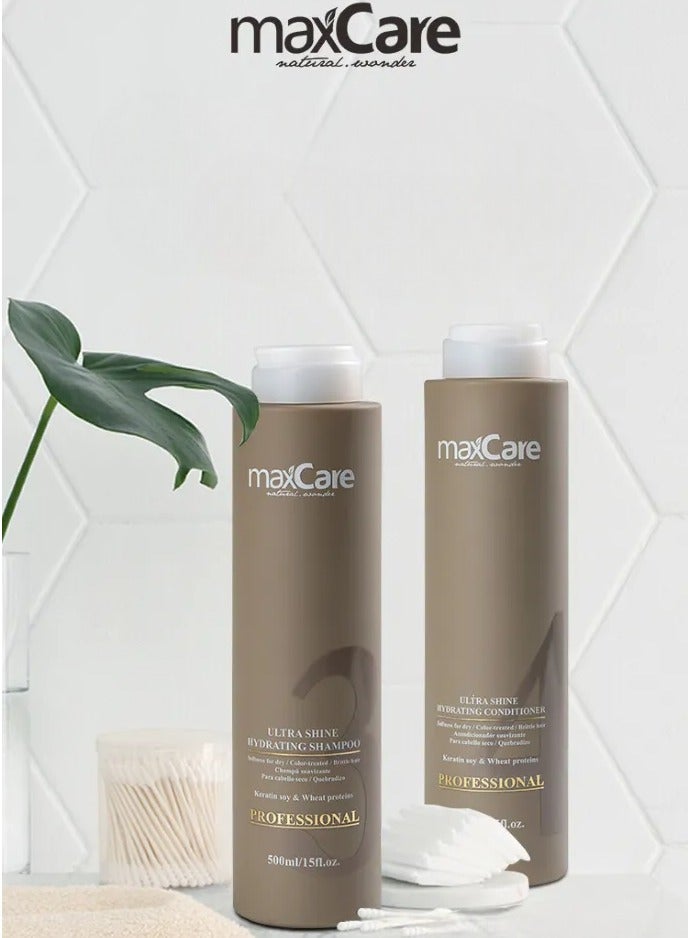Maxcare Keratin Conditioner 500ml – Moisturizing Formula with Soy & Wheat Proteins - Image 2