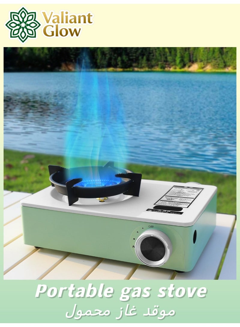 Valiant Glow Portable Three-Burn Windproof Camping Stove | emergency gas stove、camp stove、camping accessories、camping stove、portable gas stove、portable stove | Gas Stove | BBQ Grill | 6800W High Power | Piezoelectric Ignition | Butane/Propane Dual Fuel Compatible | Includes Dedicated Storage Case | Suitable for Outdoor BBQs, Hiking Adventures, and Picnics - Image 5