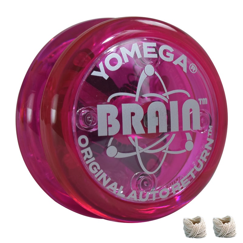 Yomega The Original Brain - Professional Yoyo for Kids and Beginners  Responsive Auto Return Yo Yo Best for String Tricks + Extra 2 Strings & 3 Month Warranty (Pink) - Image 1