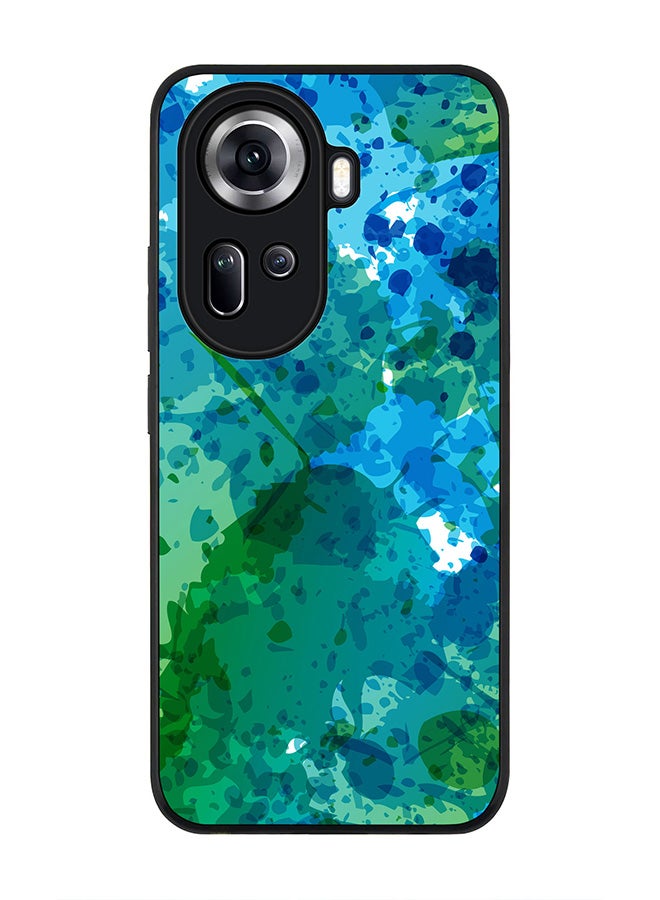 Stylizedd Rugged Black Edge Case for Oppo Reno11, Slim fit Soft Case Flexible Rubber Edges Anti Drop TPU Gel Thin Cover -  Underwater Burst - Image 1