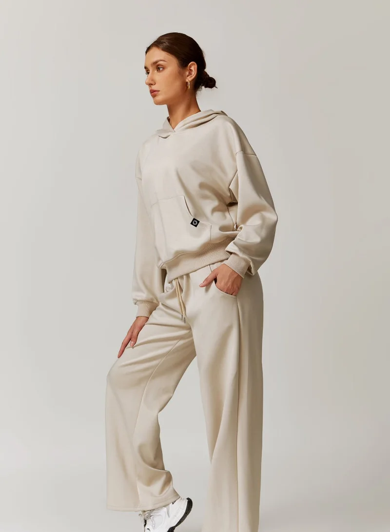 Kawn.yoga Milky White Womens Loose Fit Hoodie for Women | Best Price UAE