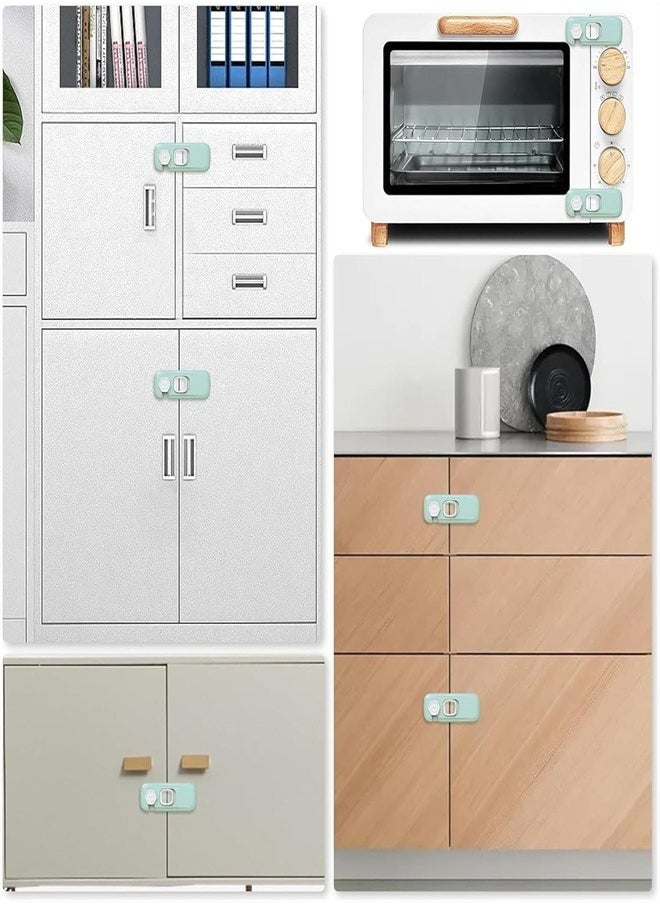Kids Security Refrigerator Locks, 2Pcs Protective Self Adhesive Latches.Pinch Proof Lock for Toddlers and Children.Ideal for Refrigerators Cabinets Drawers Wardrobes and Freezers