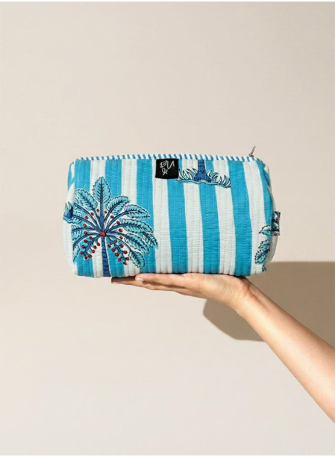 BU Towels BU Palm Pouch, Set of three, Hand-printed, Designed for travel, pool days, and everyday use - Image 3