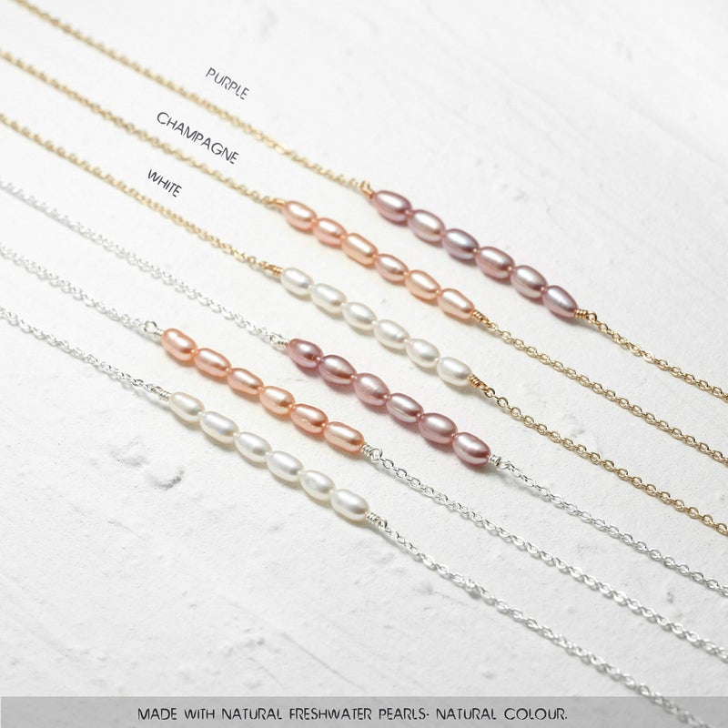 Mevecco Freshwater Pearl Anklet,Sterling Silver 14K Silver Filled Boho Pearl Dainty Handmade Beaded Cute Tiny Charm Beach Ankle Bracelet Foot Chain Anklet for Women - Image 4