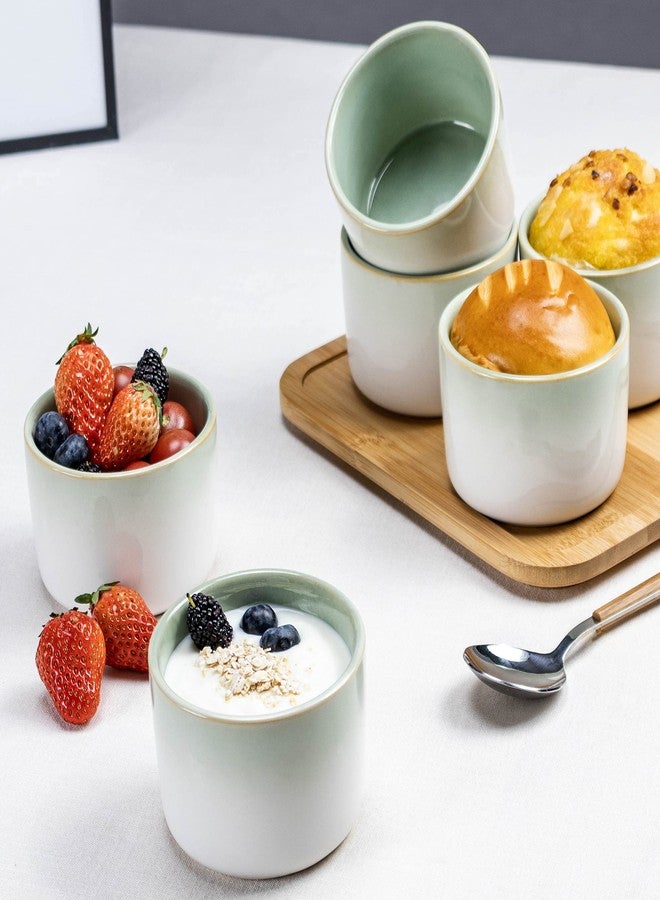 UNICASA Ramekin Set of 6, UNICASA 8 oz Creme Brulee Ramekins, Oven Safe Baking Set for Custard, Pudding, Souffle Cups, Light Green - Image 4
