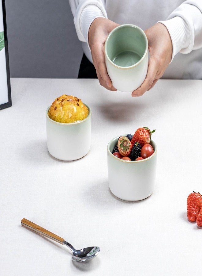 UNICASA Ramekin Set of 6, UNICASA 8 oz Creme Brulee Ramekins, Oven Safe Baking Set for Custard, Pudding, Souffle Cups, Light Green - Image 5