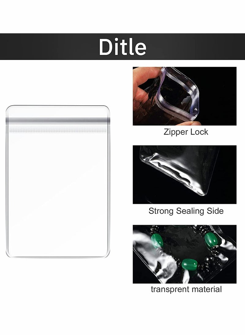 KASTWAVE Jewelry Bag 120 Pieces Self Seal Plastic Zipper Bag Clear PVC Rings Earrings Packing Storage Pouch Jewelry Transparent Lock Bags for Holding Jewelry 2 x 2.8 2.8 x 4 3.5 x 5 Inch - Image 3