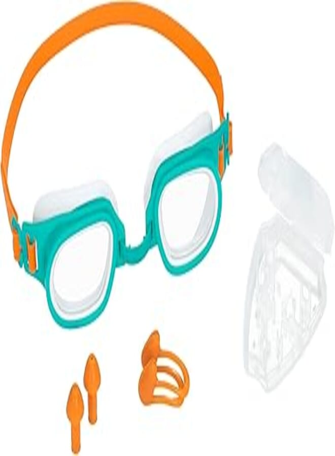Bestway Bestway kids goggle set with nose and ear plus 3 in 1 | swimming goggles with uv protection and adjustable straps, aquanaut essential