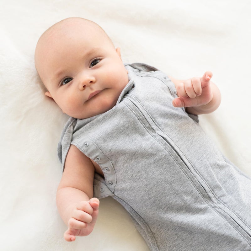 Woombie Convertible Baby Swaddling Blanket I Swaddle Converts to Arms-Free Wearable Blanket for Babies Up to 6 Months, Grey, 14-19 lbs - Image 3