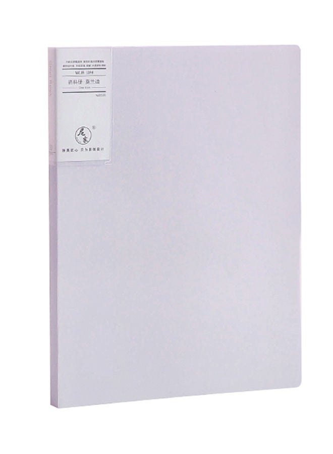 NIBEMINENT A4 Size 30 Pocket Sheets Presentation Book Purple