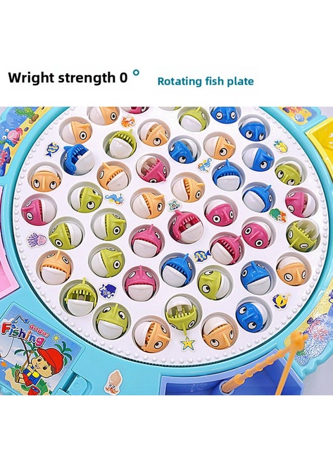 null - Children's Concentration Training Family Table Games Parent-child Interactive Table Games Kindergarten Fishing Toys-Colour:Pink [medium Fish Plate] Comes With 25 Magnetic Fish + Music Can Be Turned Off-Specification:[regular Version] Comes With Ordinary Battery - Image 1