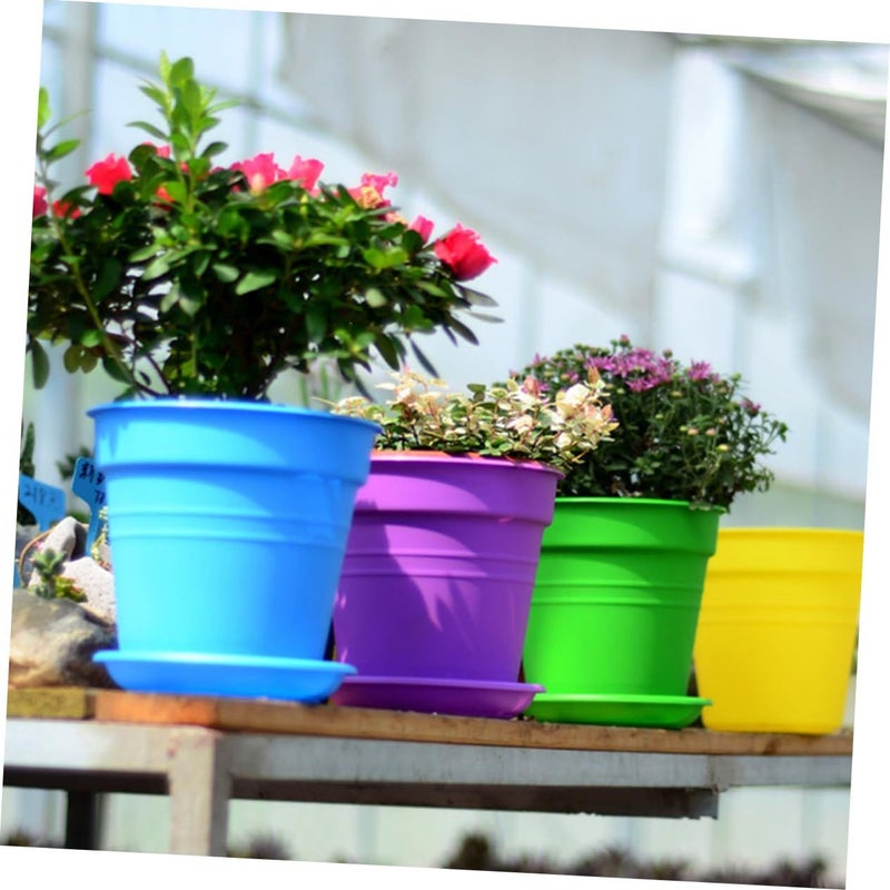 25 Pack Round Plastic Plant Saucers Water Catcher Trays for Indoor Outdoor Flower Pots and Bonsai - Image 3