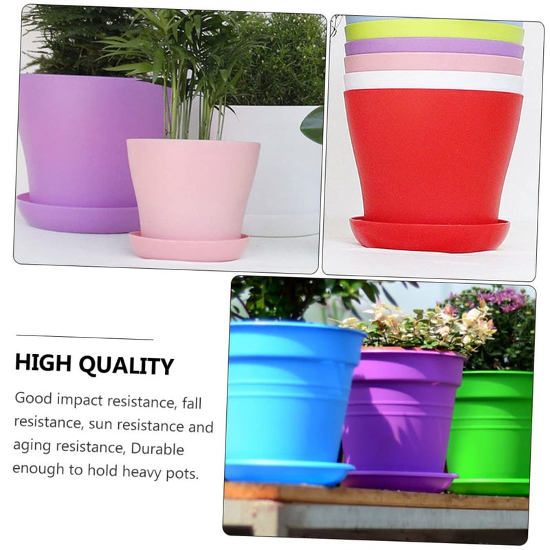 25 Pack Round Plastic Plant Saucers Water Catcher Trays for Indoor Outdoor Flower Pots and Bonsai - Image 4
