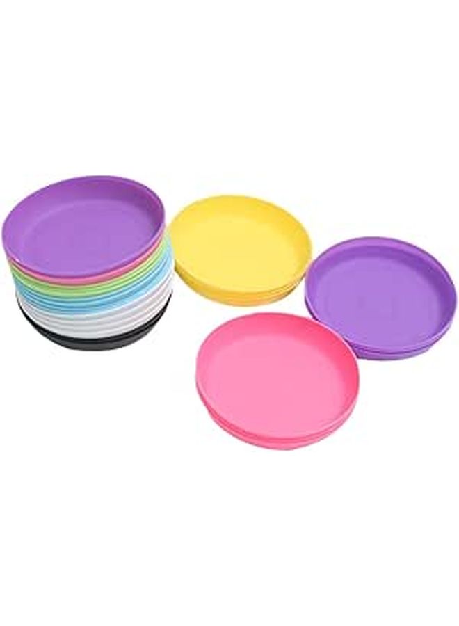 25 Pack Round Plastic Plant Saucers Water Catcher Trays for Indoor Outdoor Flower Pots and Bonsai - Image 1