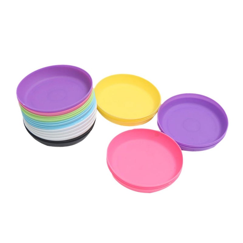 25 Pack Round Plastic Plant Saucers Water Catcher Trays for Indoor Outdoor Flower Pots and Bonsai - Image 2
