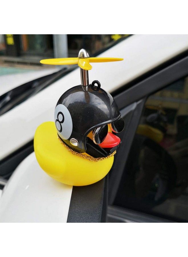 wonuu Car Duck Rubber Duck Car Decorations Dashboard 2Pack Small Duck Ornaments With Propellers Glasses Gold Chain - Image 5