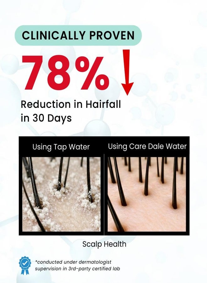 CareDale Care Dale Shower & Tap Filter for Hard Water - Affordable Water Softener, Reduces Hair Fall & Skin Issues, Multi-Stage Chlorine Filter, Easy Refill Cartridge | Clinically-Tested & Dermat-Certified - Image 3