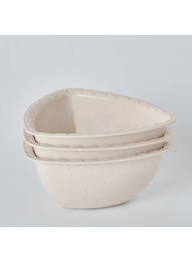 Home Box Rice Husk 3-Piece Bowl Set 13 x 5.5 x 13 cm