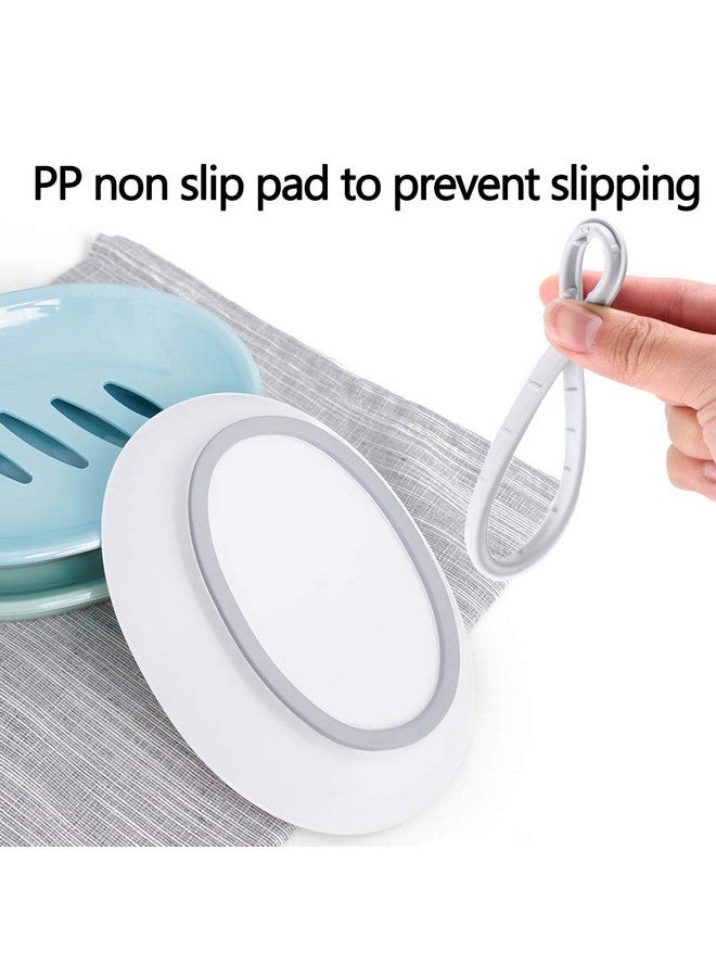 WYOK 2-Pack Soap Dish with Drain Soap Holder Easy Cleaning Soap Saver Dry Stop Mushy Soap Tray for Shower Bathroom Kitchen (Grey) - Image 5