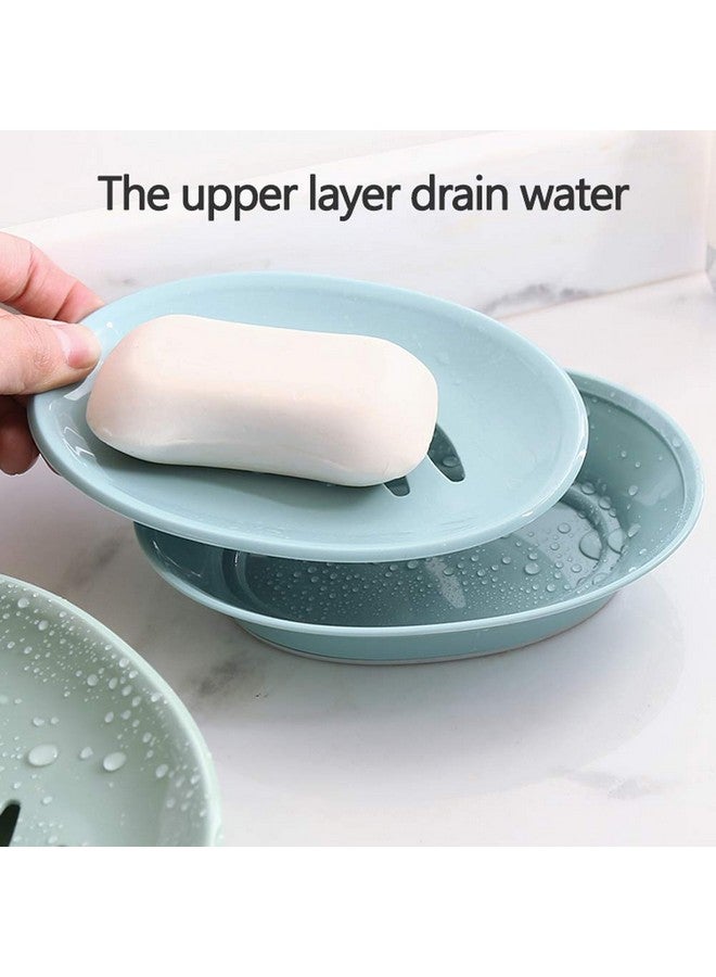 WYOK 2-Pack Soap Dish with Drain Soap Holder Easy Cleaning Soap Saver Dry Stop Mushy Soap Tray for Shower Bathroom Kitchen (Grey) - Image 3