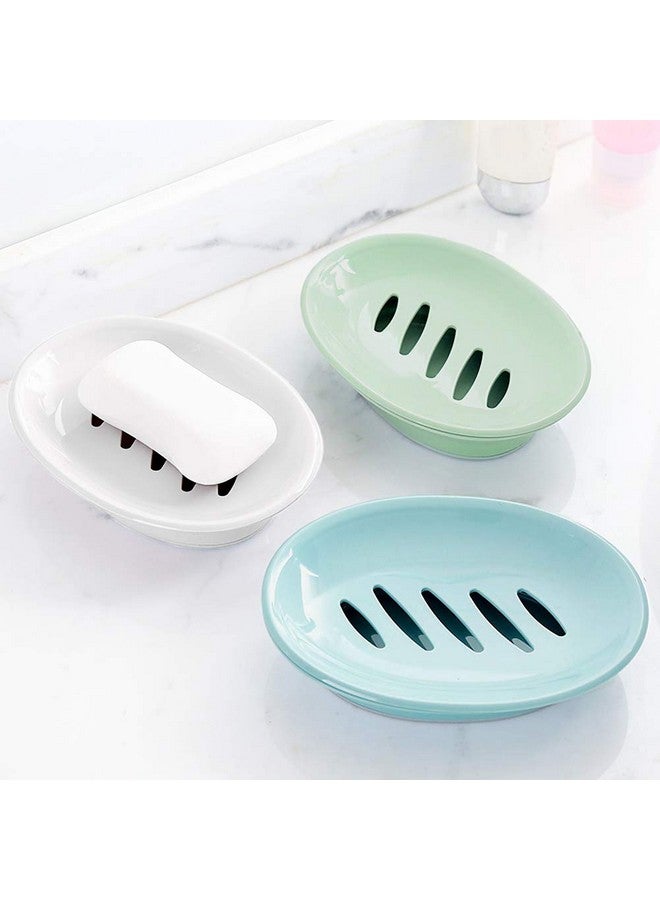 WYOK 2-Pack Soap Dish with Drain Soap Holder Easy Cleaning Soap Saver Dry Stop Mushy Soap Tray for Shower Bathroom Kitchen (Grey) - Image 2