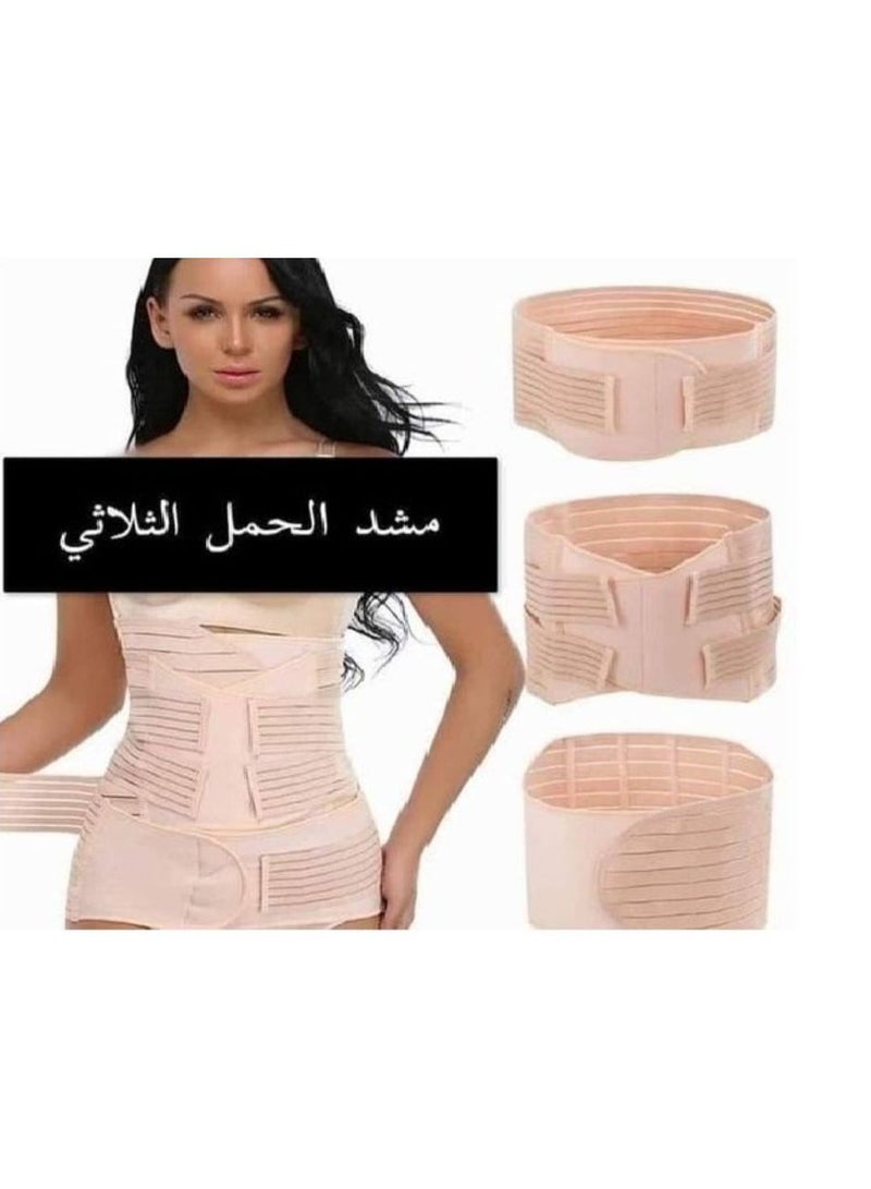 مشد البطن بعد الولادة يمنع الترهلات ويقلل احتباس السوائل ثلاث قطعه مقاس XL - Image 1