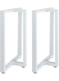 Cartvilla CARTVILLA Metal Table Legs 28Height 177Wide Heavy Duty Desk Legs DIY Furniture Legs for Dining TableCoffee TableOffice Desk White TShape only Legs  - Image 1