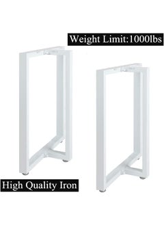 Cartvilla CARTVILLA Metal Table Legs 28Height 177Wide Heavy Duty Desk Legs DIY Furniture Legs for Dining TableCoffee TableOffice Desk White TShape only Legs  - Image 2