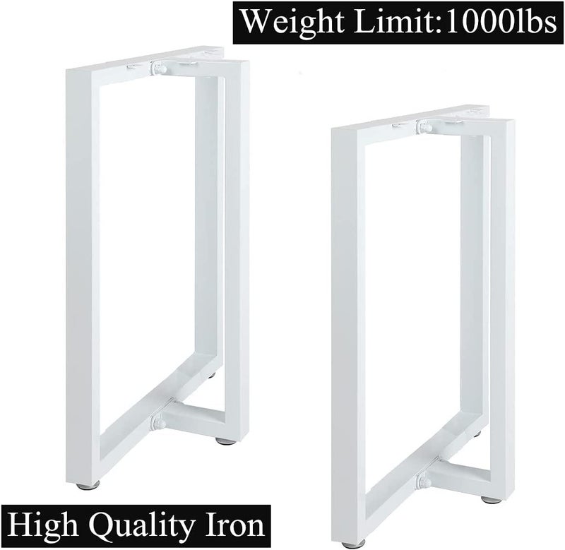 Cartvilla CARTVILLA Metal Table Legs 28Height 177Wide Heavy Duty Desk Legs DIY Furniture Legs for Dining TableCoffee TableOffice Desk White TShape only Legs - Image 2