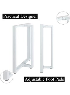 Cartvilla CARTVILLA Metal Table Legs 28Height 177Wide Heavy Duty Desk Legs DIY Furniture Legs for Dining TableCoffee TableOffice Desk White TShape only Legs  - Image 3