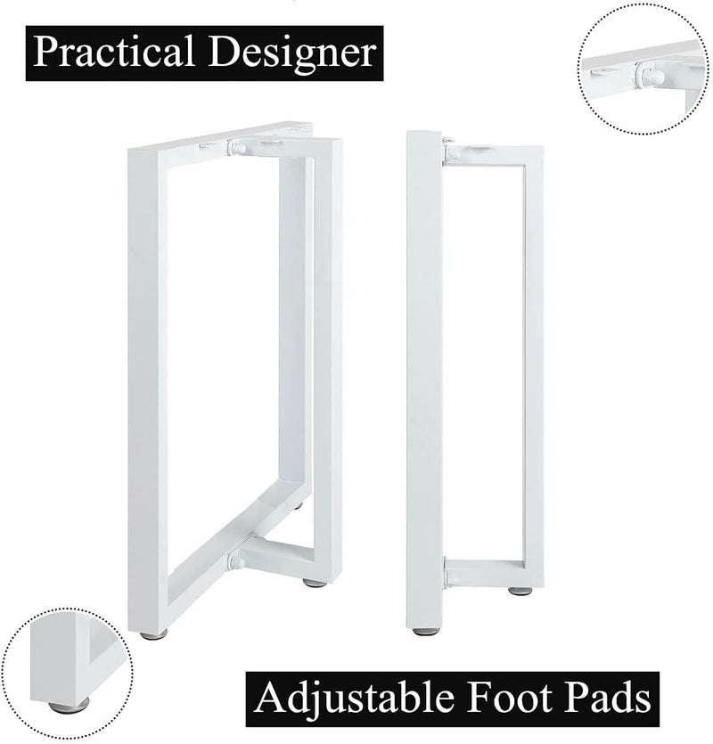 Cartvilla CARTVILLA Metal Table Legs 28Height 177Wide Heavy Duty Desk Legs DIY Furniture Legs for Dining TableCoffee TableOffice Desk White TShape only Legs - Image 3