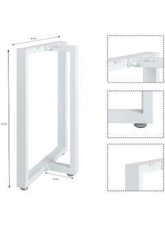 Cartvilla CARTVILLA Metal Table Legs 28Height 177Wide Heavy Duty Desk Legs DIY Furniture Legs for Dining TableCoffee TableOffice Desk White TShape only Legs  - Image 4