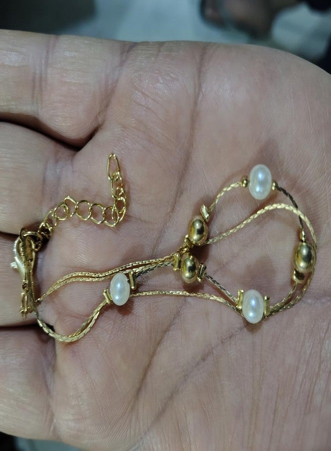 Sorellaz Womens Layered Pearl anklet: (SR/FAJEW-AC4) - Image 4