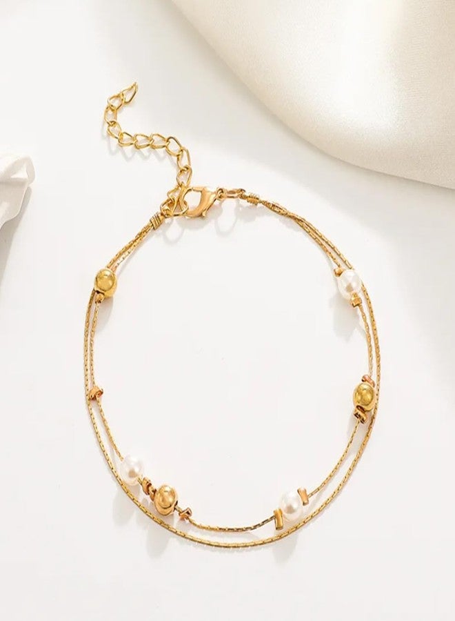 Sorellaz Womens Layered Pearl anklet: (SR/FAJEW-AC4) - Image 5