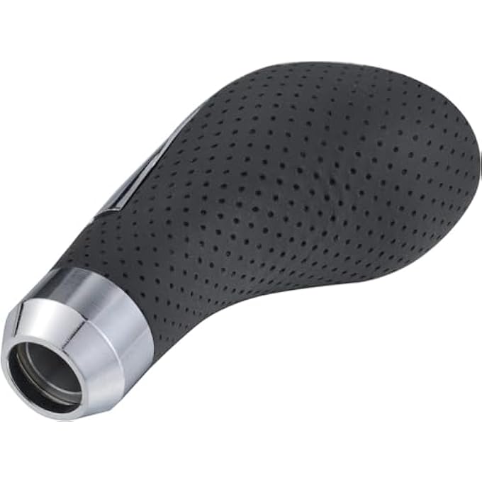 rayihni Azonee Gear Stick Knob Black Leather Shift Handle Lever Shifter Head Transmission fit Most Automatic Manual Vehicles Trucks Cars 1 Pcs - Image 5