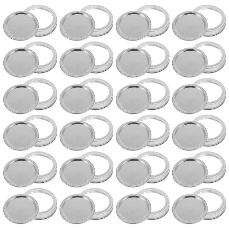 Sets of Wide Mouth 70mm Jar Lids and for Canning Reusable Jar Lids and Bands Kit Large Covers for Canning Supplies - Image 1