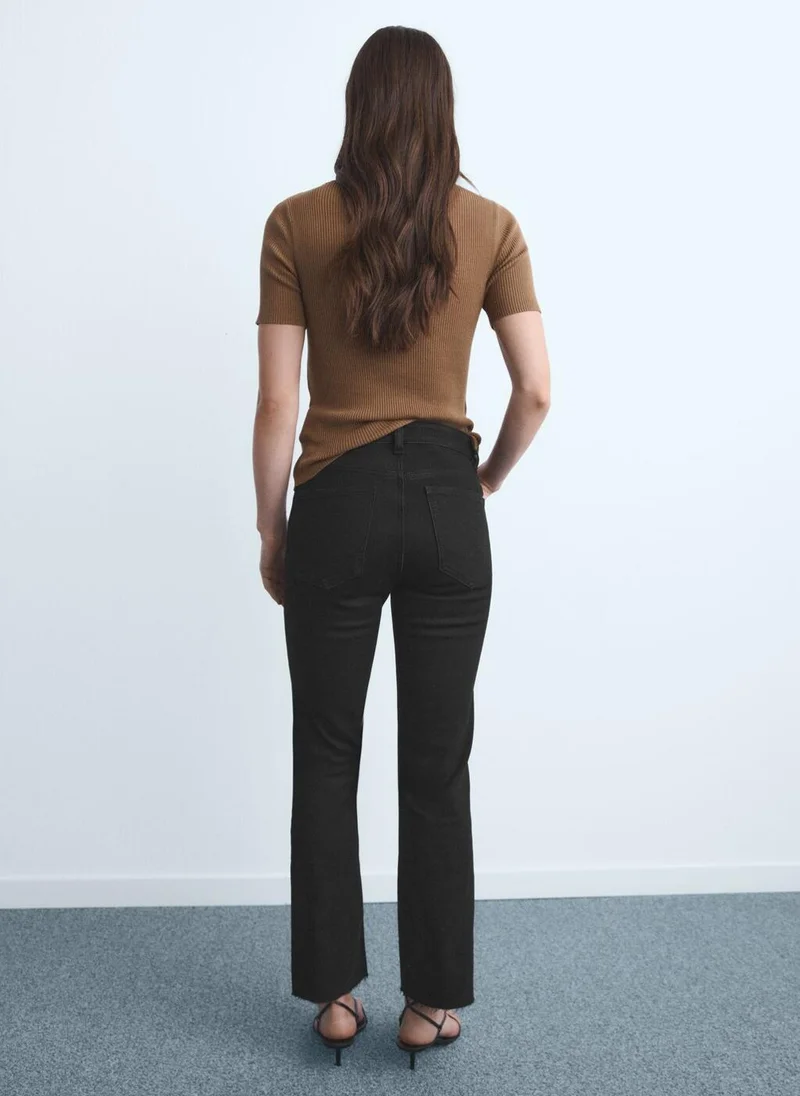 مانجو Sienna flared cropped jeans