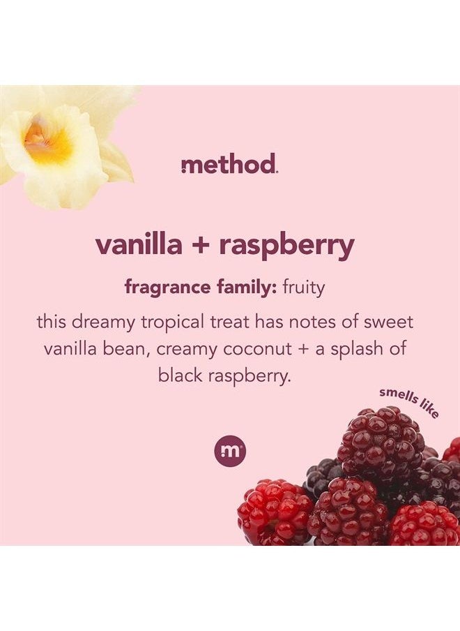 Method Premium Gel Hand Soap Refill, Vanilla + Raspberry, Recyclable Bottle, Biodegradable Formula, 34 fl oz (Pack of 4)  - Image 1