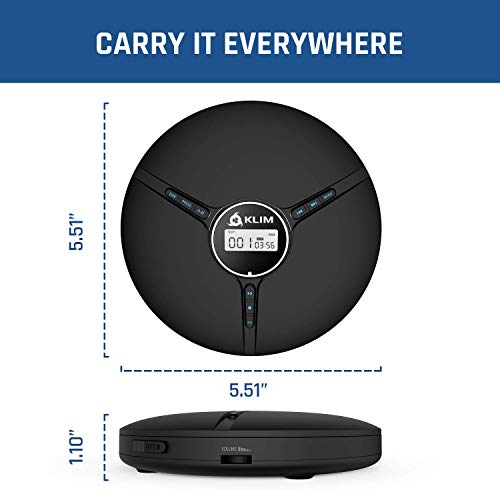 KLIM Discman Portable CD Player with Headphones, Built-in Battery - New Version - CD Players for Home, Car - Compatible w/SD Card, CD-R, CD-RW, MP3, WMA - 5 EQ Effects - Black - Image 5
