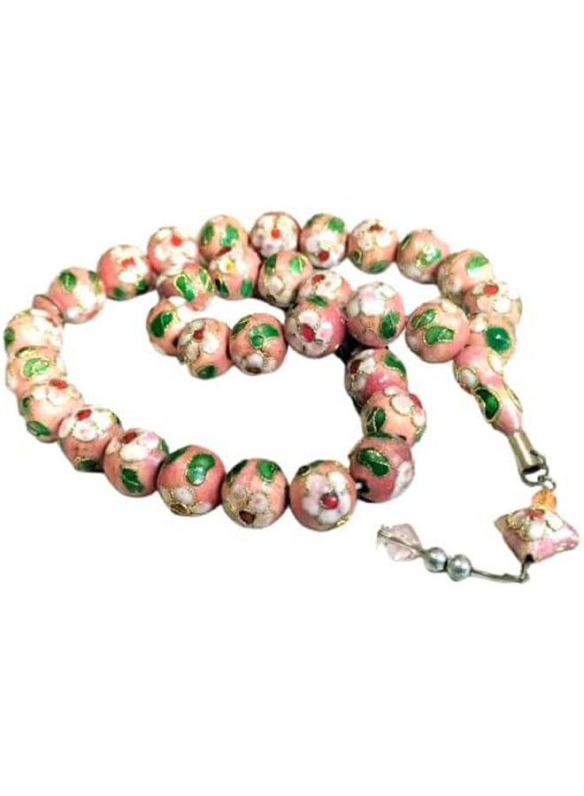 Top Quality Cloisonne Rosary ,Red , 33 Beads - Image 1