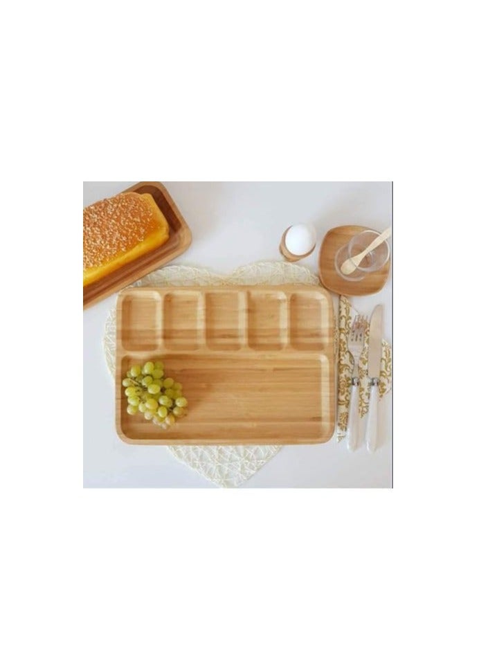 Bread Dessert Tea Snacks Wooden Serving Tray Plate (1pc)