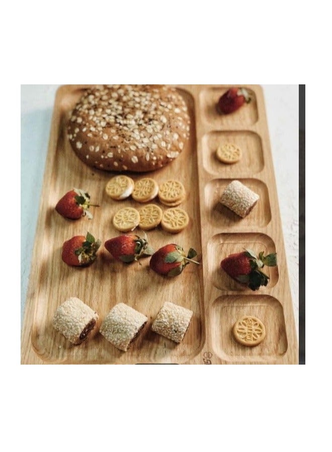 Bread Dessert Tea Snacks Wooden Serving Tray Plate (1pc)