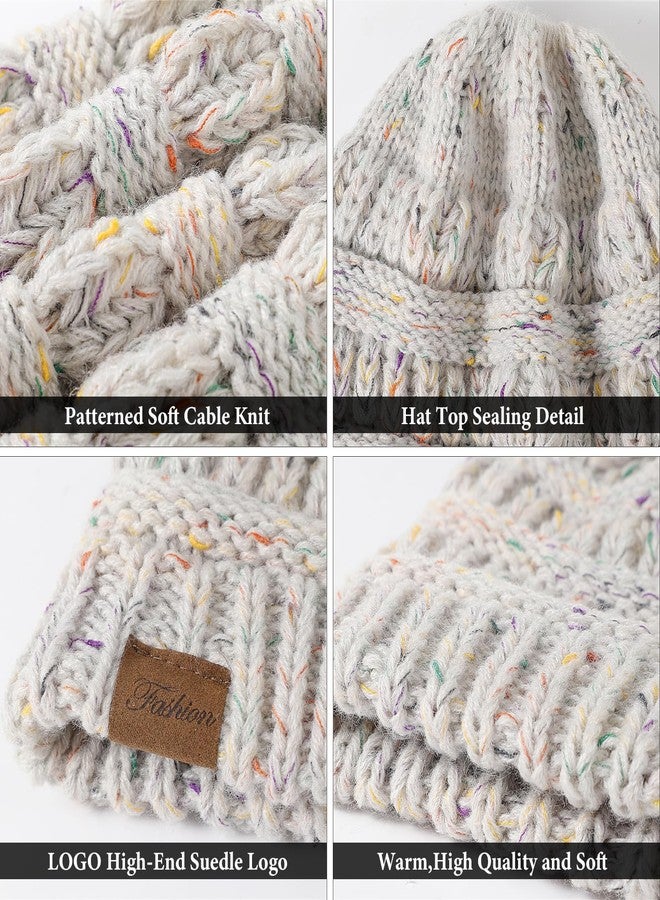 Premillow Beanie Hat, Winter Hats for Women, Beanies Women Chunky Cable Knit Hats, Thick Soft Warm Womens Winter Cap for Cold Beige - Image 5