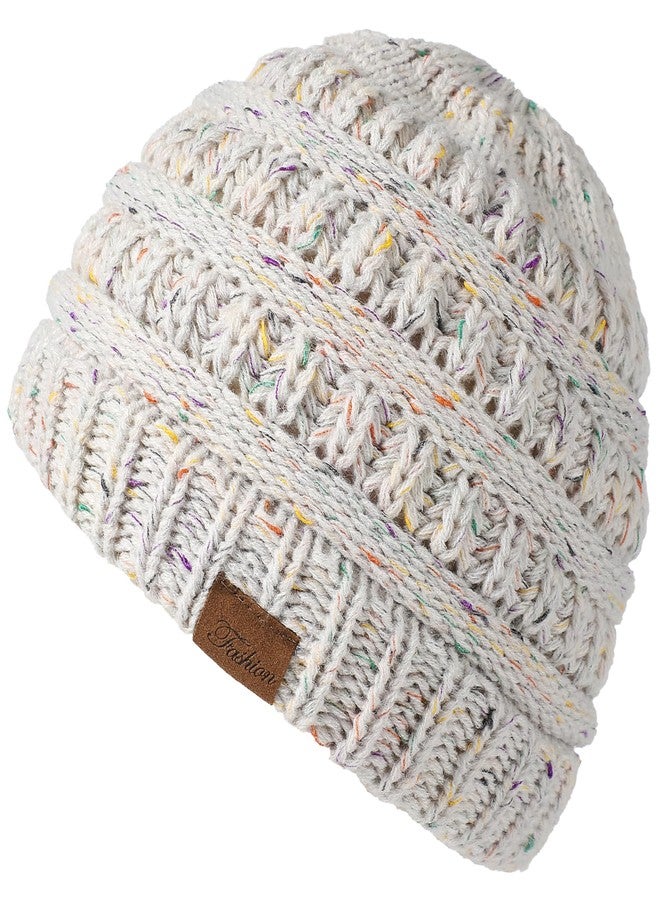 Premillow Beanie Hat, Winter Hats for Women, Beanies Women Chunky Cable Knit Hats, Thick Soft Warm Womens Winter Cap for Cold Beige - Image 1