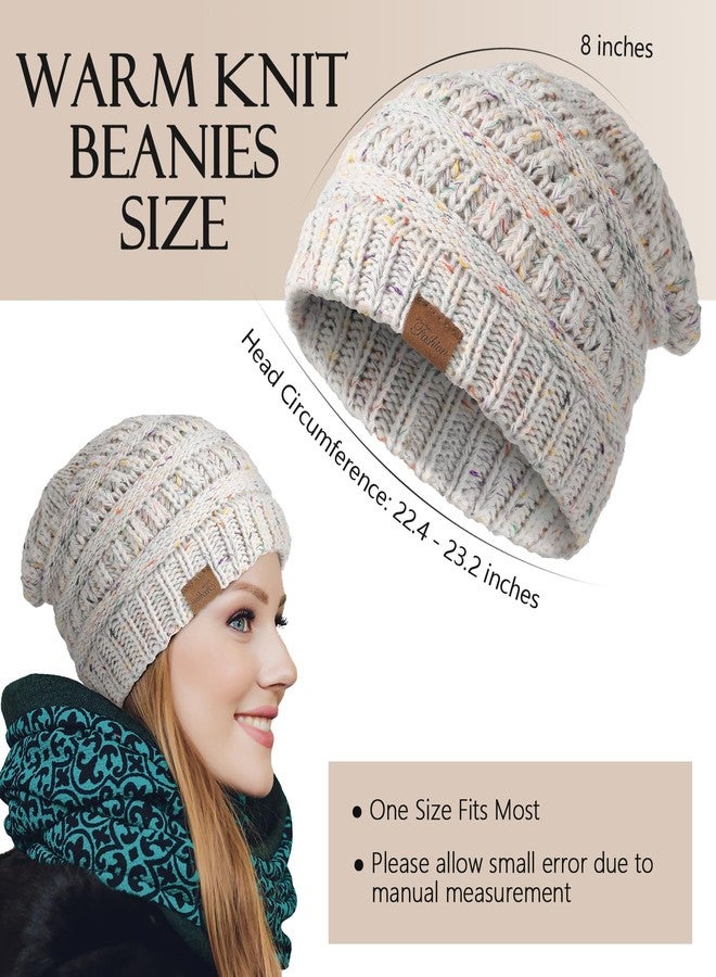 Premillow Beanie Hat, Winter Hats for Women, Beanies Women Chunky Cable Knit Hats, Thick Soft Warm Womens Winter Cap for Cold Beige - Image 3